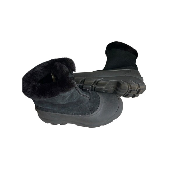 Sorel Snow Angel Winter Boots Womens 10 Black Waterproof Faux Fur Lined - Picture 15 of 16